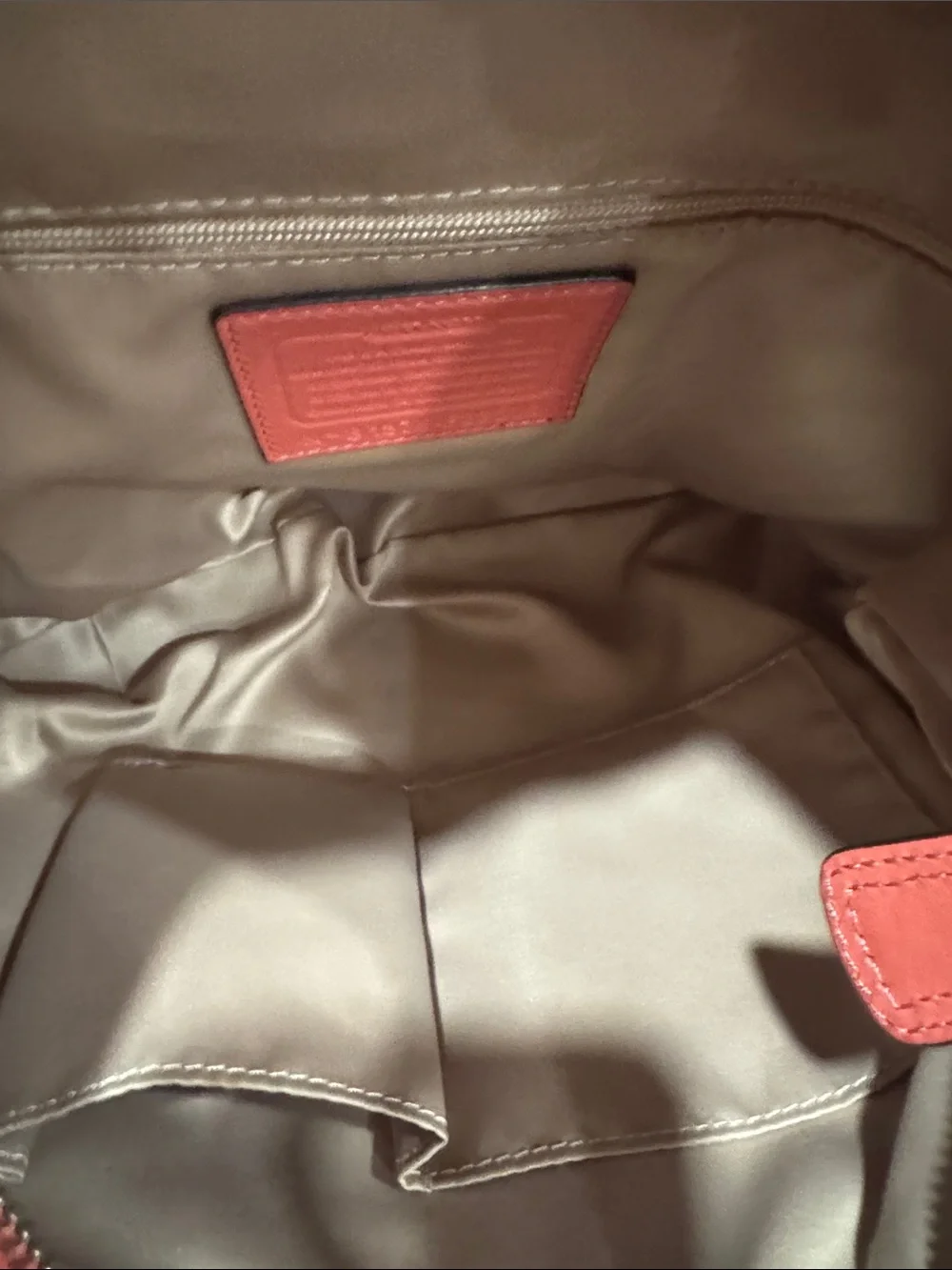 Coach Kristin Coral Pink Leather Shoulder Bag